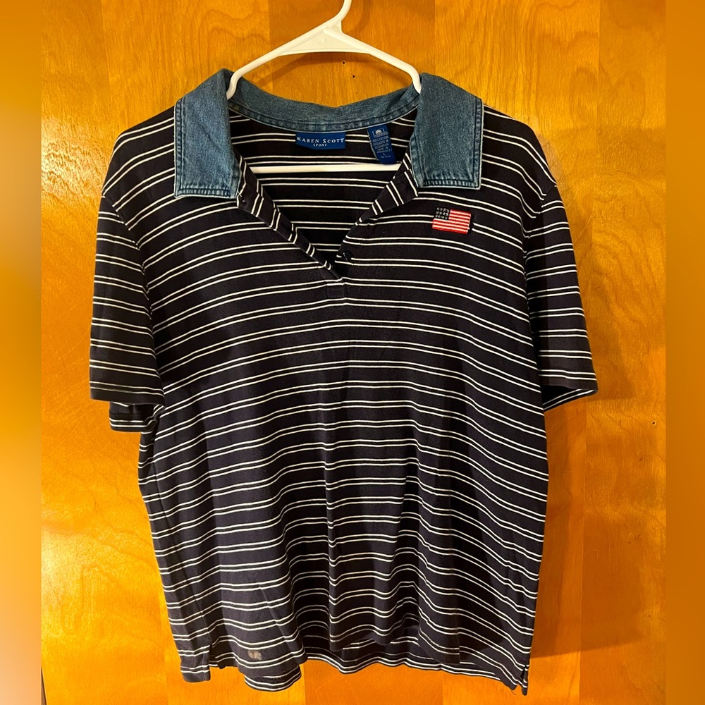 Cute KAREN SCOTT SPORT short sleeve shirt in a size L.